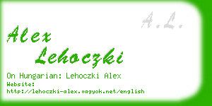 alex lehoczki business card